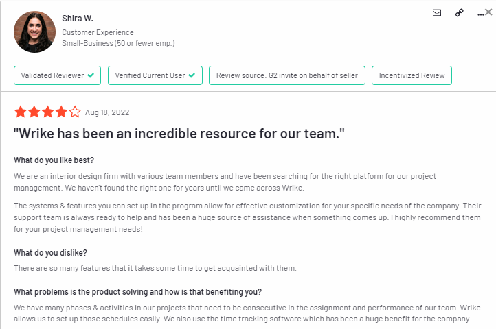 Wrike project management system review
