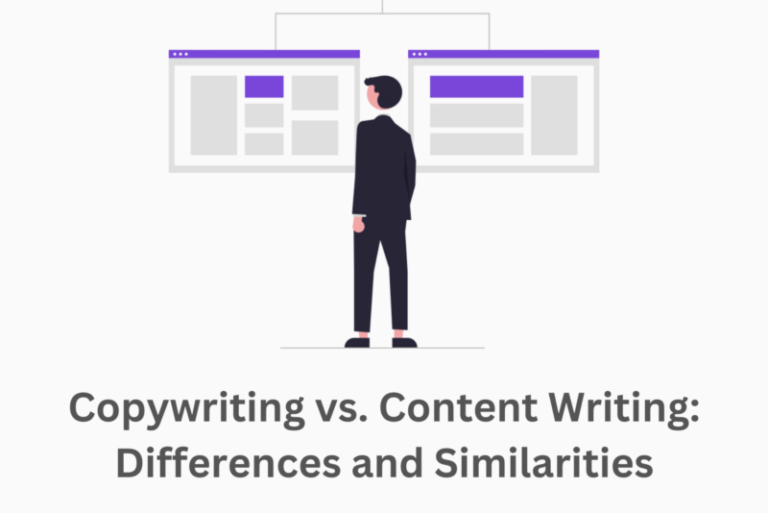 copywriting vs. content writing differences and similarities